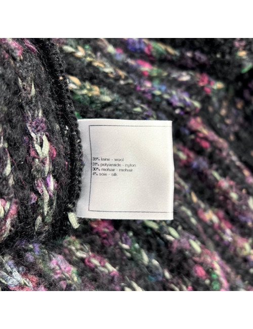 Manteau CHANEL T38 tricot cachemire