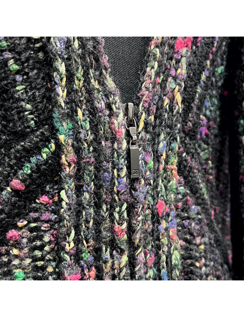 Manteau CHANEL T38 tricot cachemire