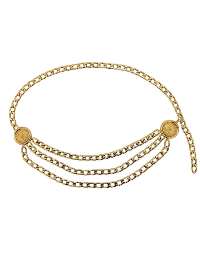 Ceinture CHANEL médaillon chaîne