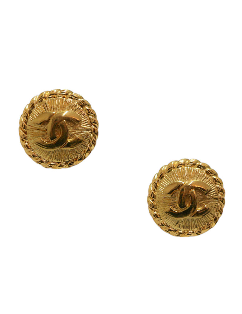 Petits clips CHANEL CC ronds