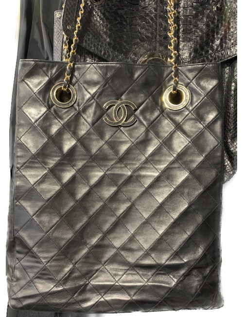 Cabas CHANEL GM matelassé noir