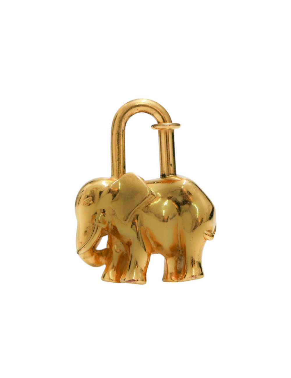 Cadenas éléphant HERMES plaqué or