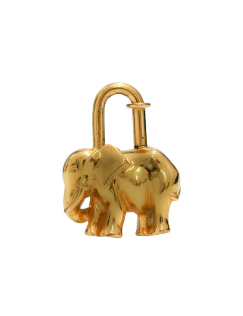 Cadenas éléphant HERMES plaqué or