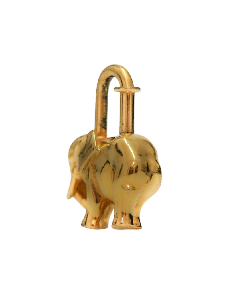Cadenas éléphant HERMES plaqué or