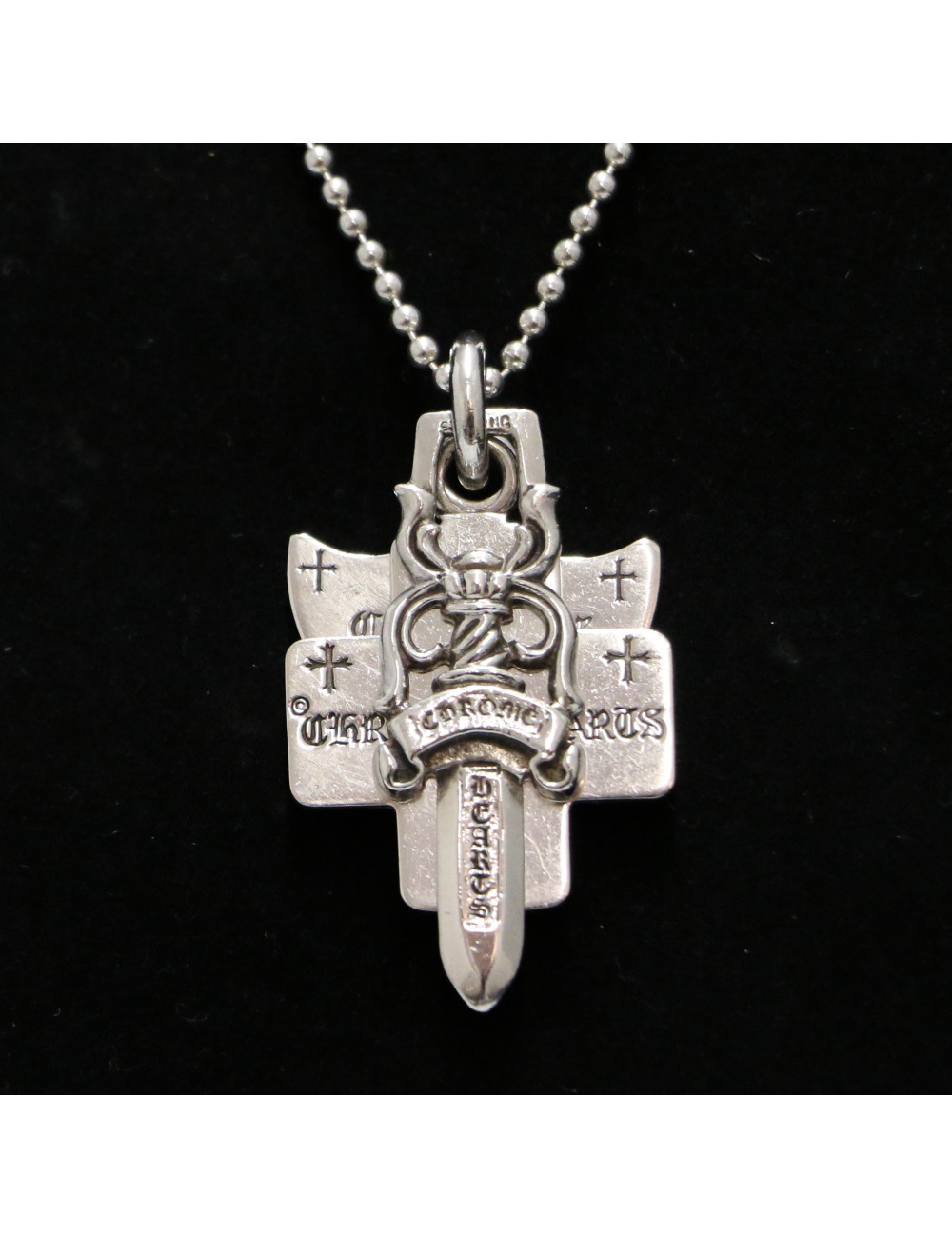 Collier CHROME HEARTS argent