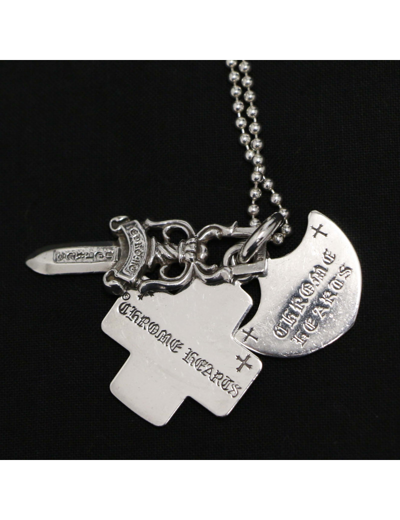 Collier CHROME HEARTS argent