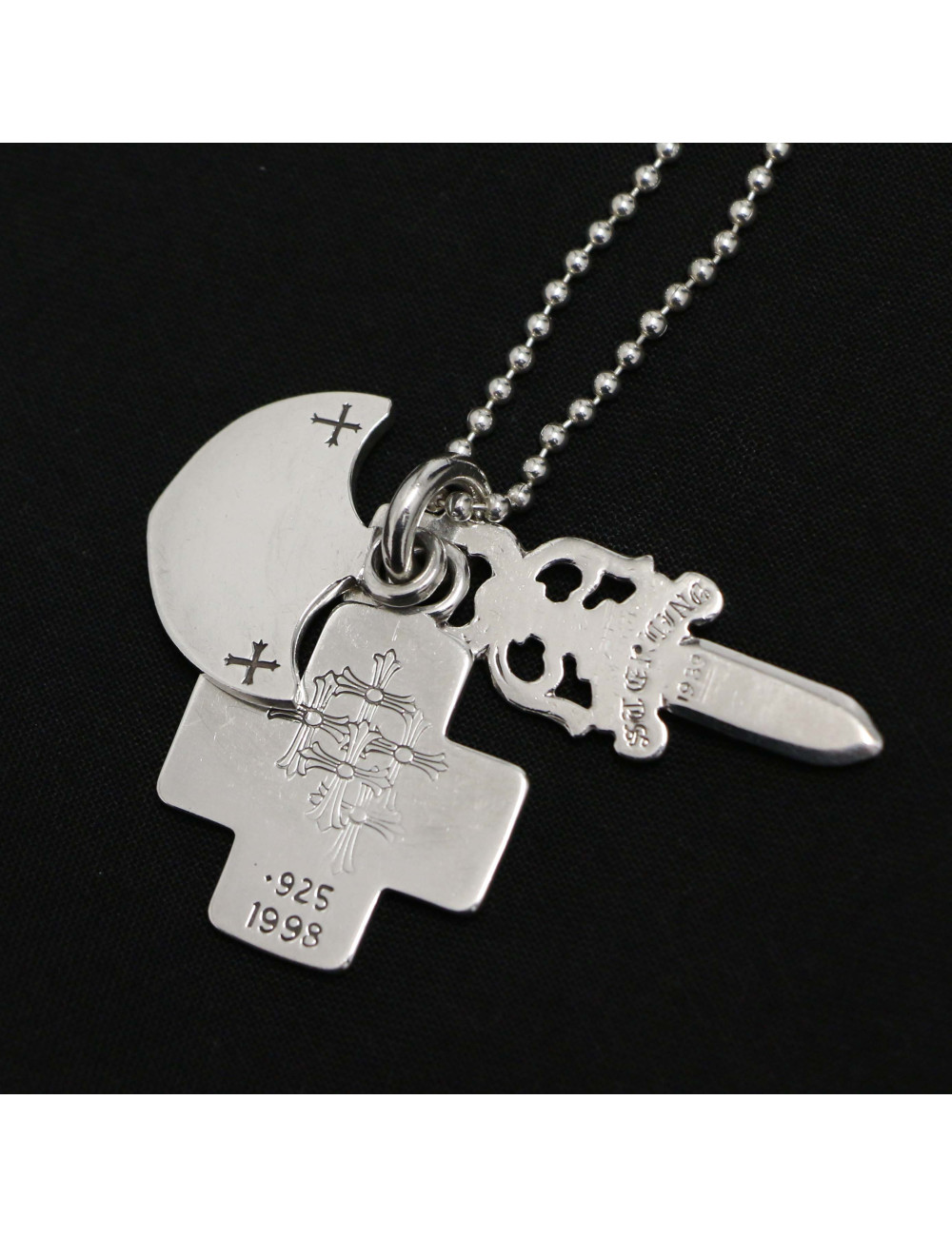 Collier CHROME HEARTS argent