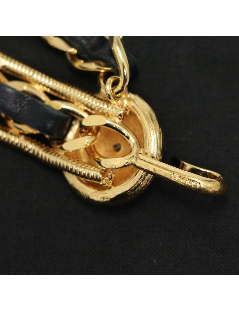 Ceinture CHANEL cuir et chaine