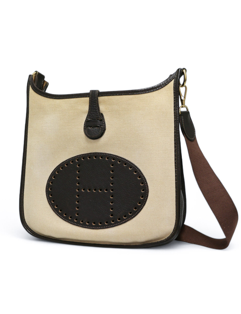 Grand Evelyne toile et cuir HERMES