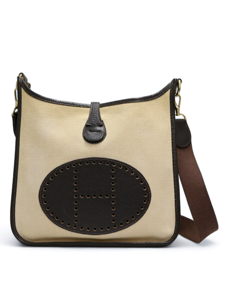 Grand Evelyne toile et cuir HERMES