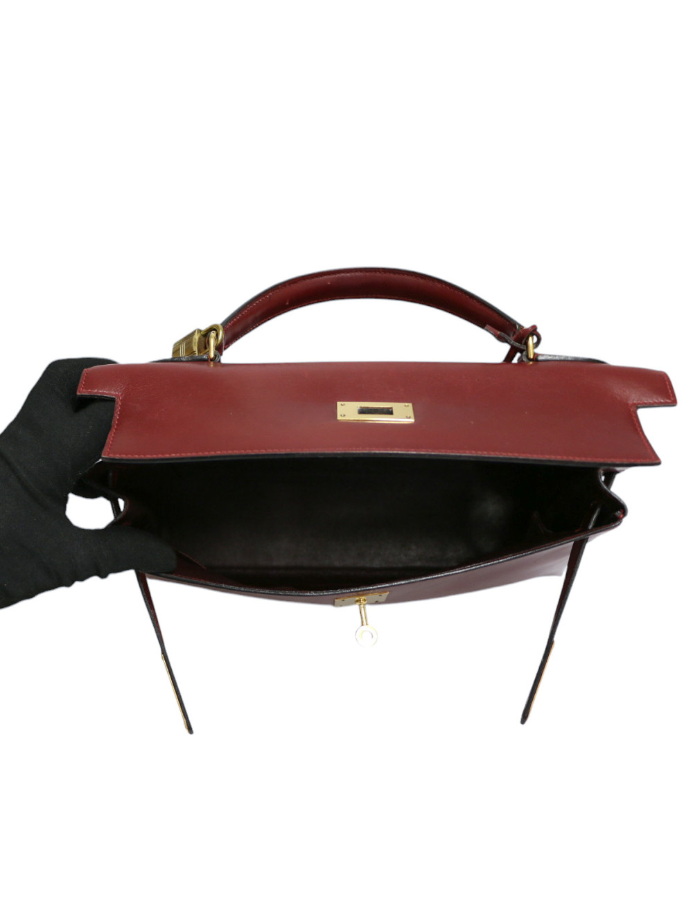 Kelly 32 HERMES retourné boxx rouge H