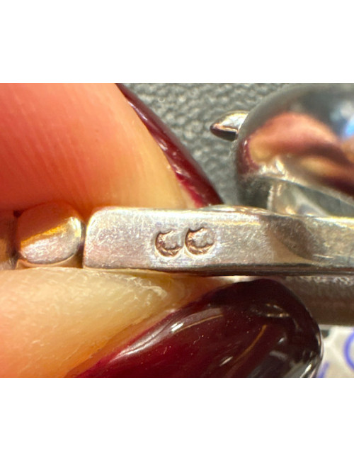 Collier boucle sellier HERMES argent massif