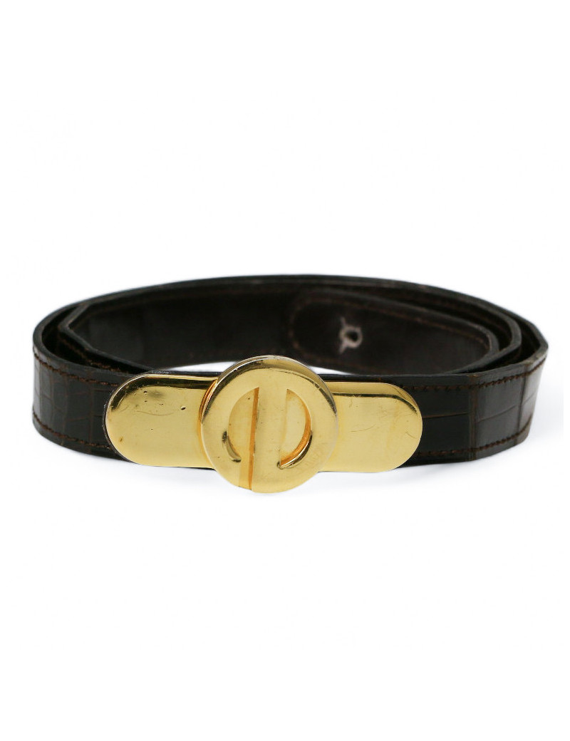 Ceinture CHRISTIAN DIOR Alligator marron