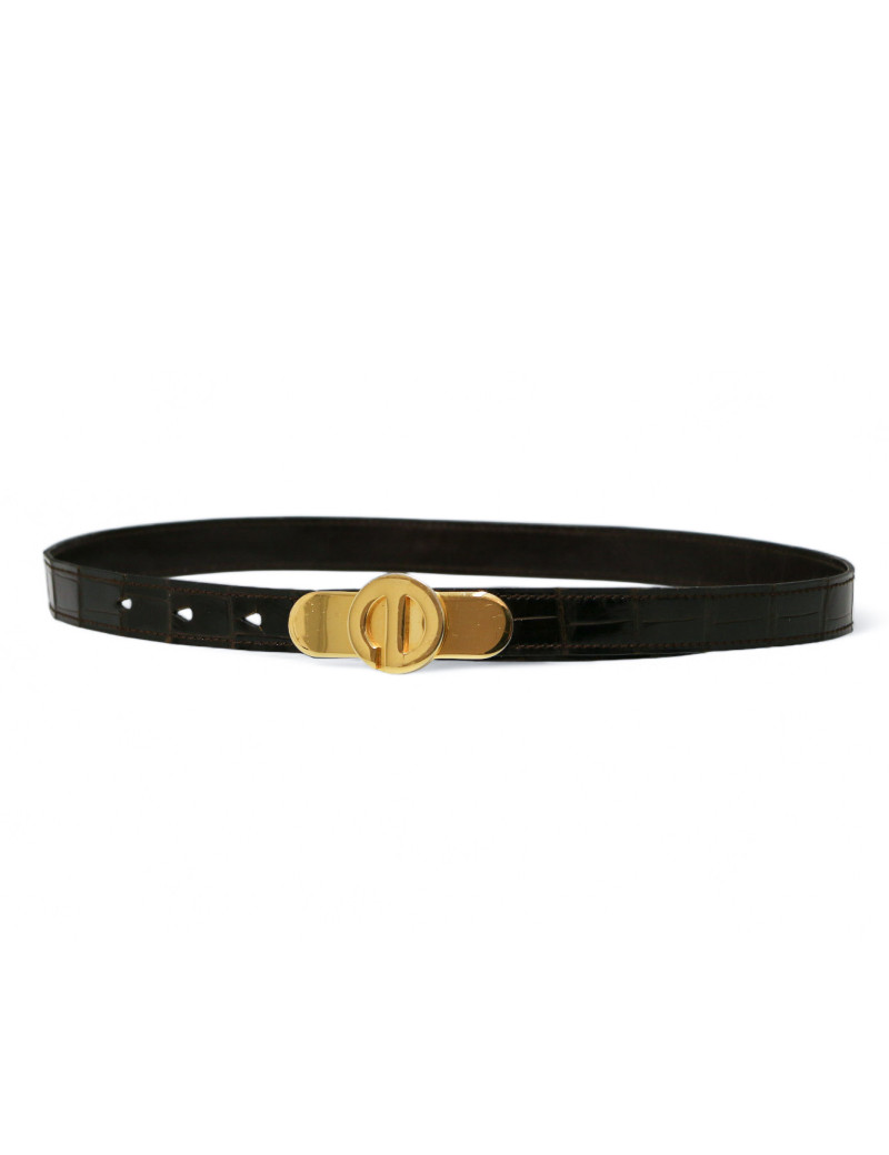 Ceinture CHRISTIAN DIOR Alligator marron