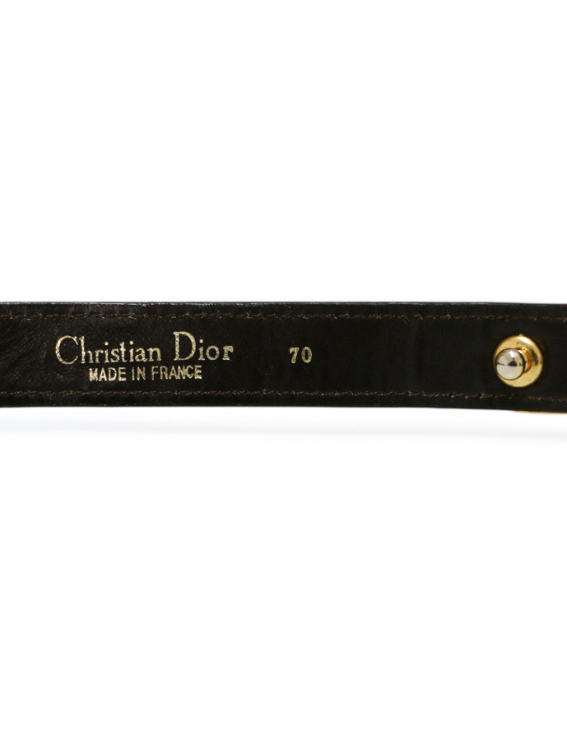 Ceinture CHRISTIAN DIOR Alligator marron