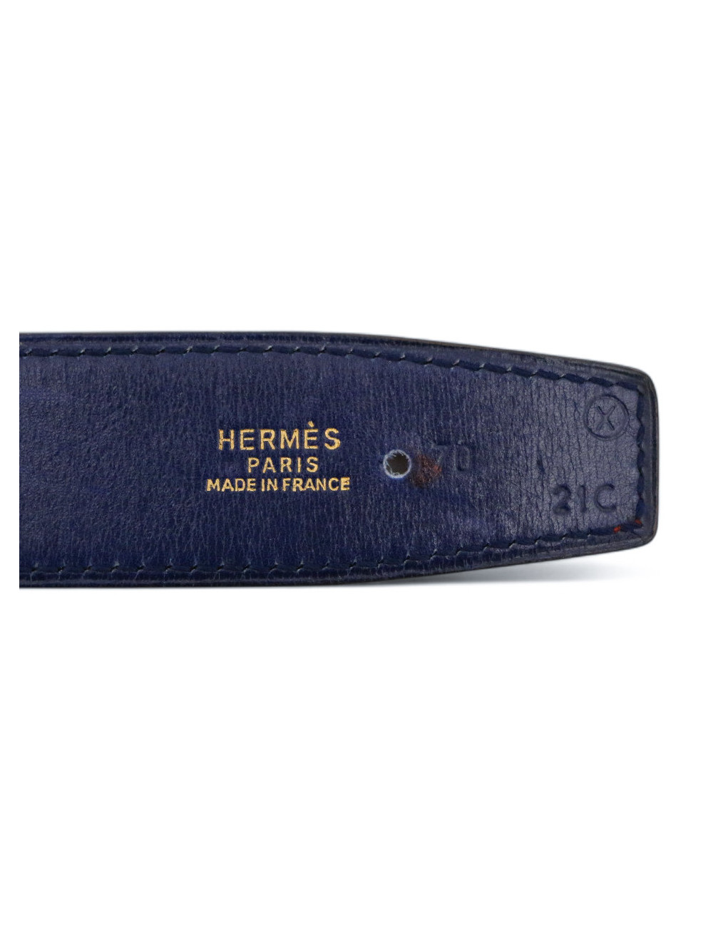 Ceinture HERMES réversible T 75 sans boucle