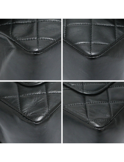 Sac CHANEL noir simple rabat