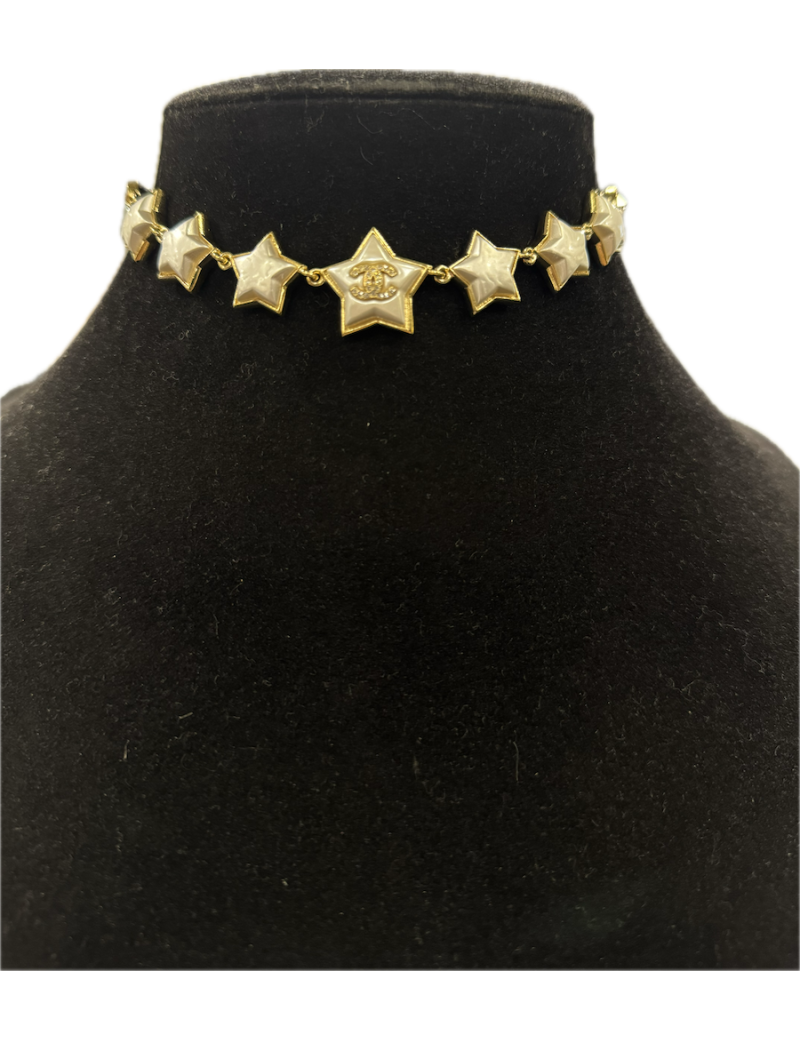 Ras de cou etoile CHANEL nacre