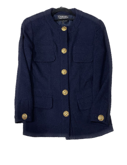 Veste CHANEL T 40 bleu foncé