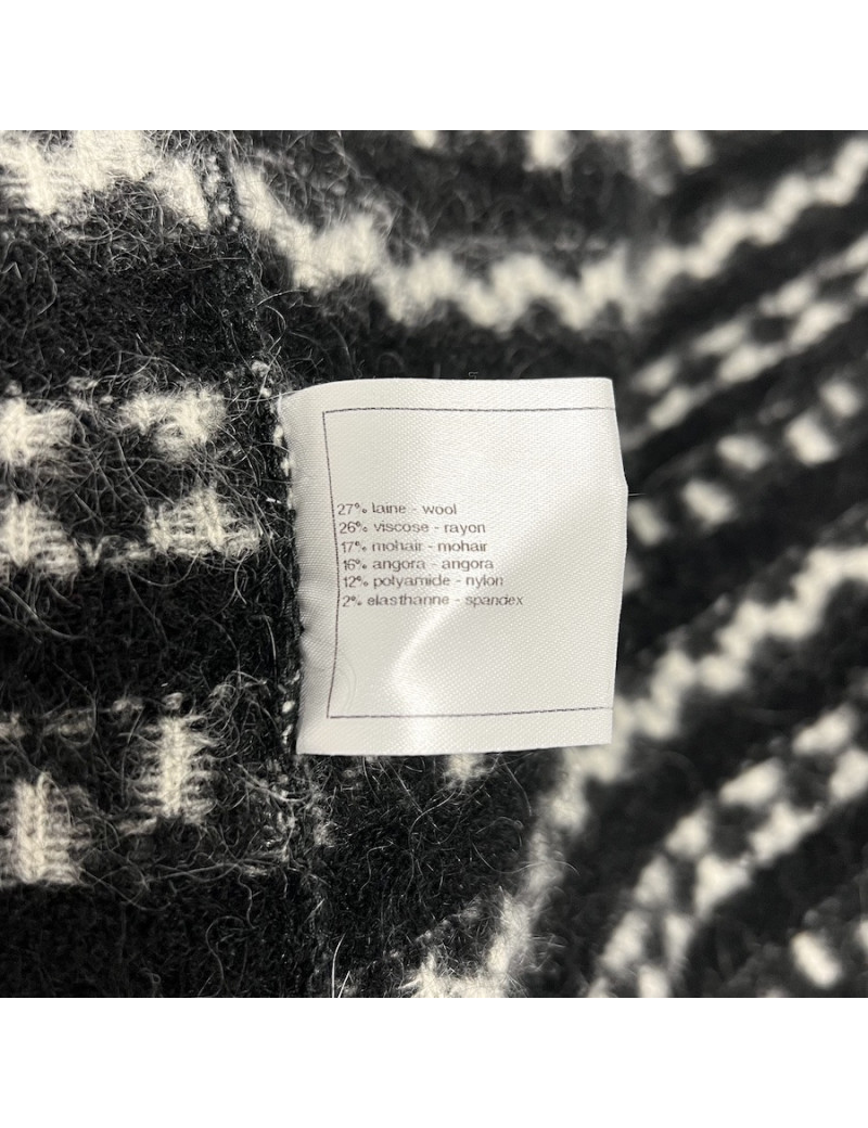 Robe T 38 CHANEL laine imprimé géométrique