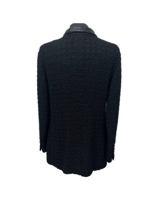 Veste T 42 CHANEL tweed noir