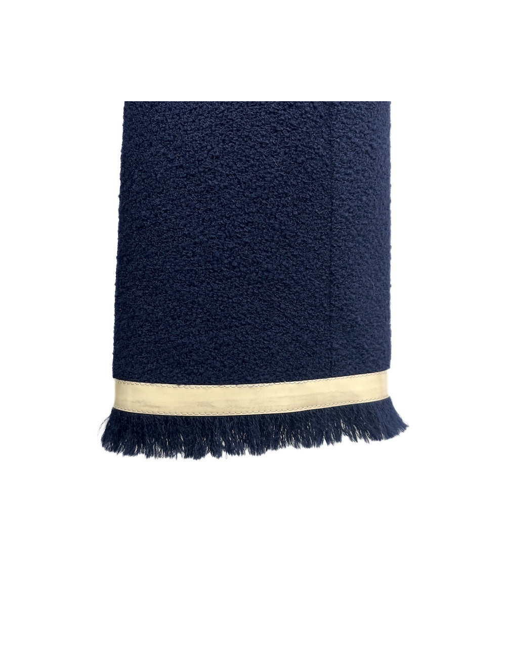 Robe pull T 38 CHANEL laine noire et blanche imprimé géométrique