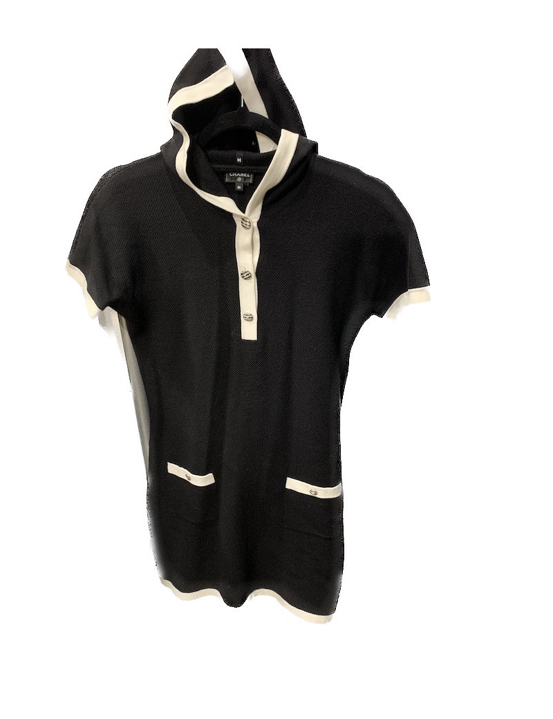 Robe CHANEL T36 cachemire noir