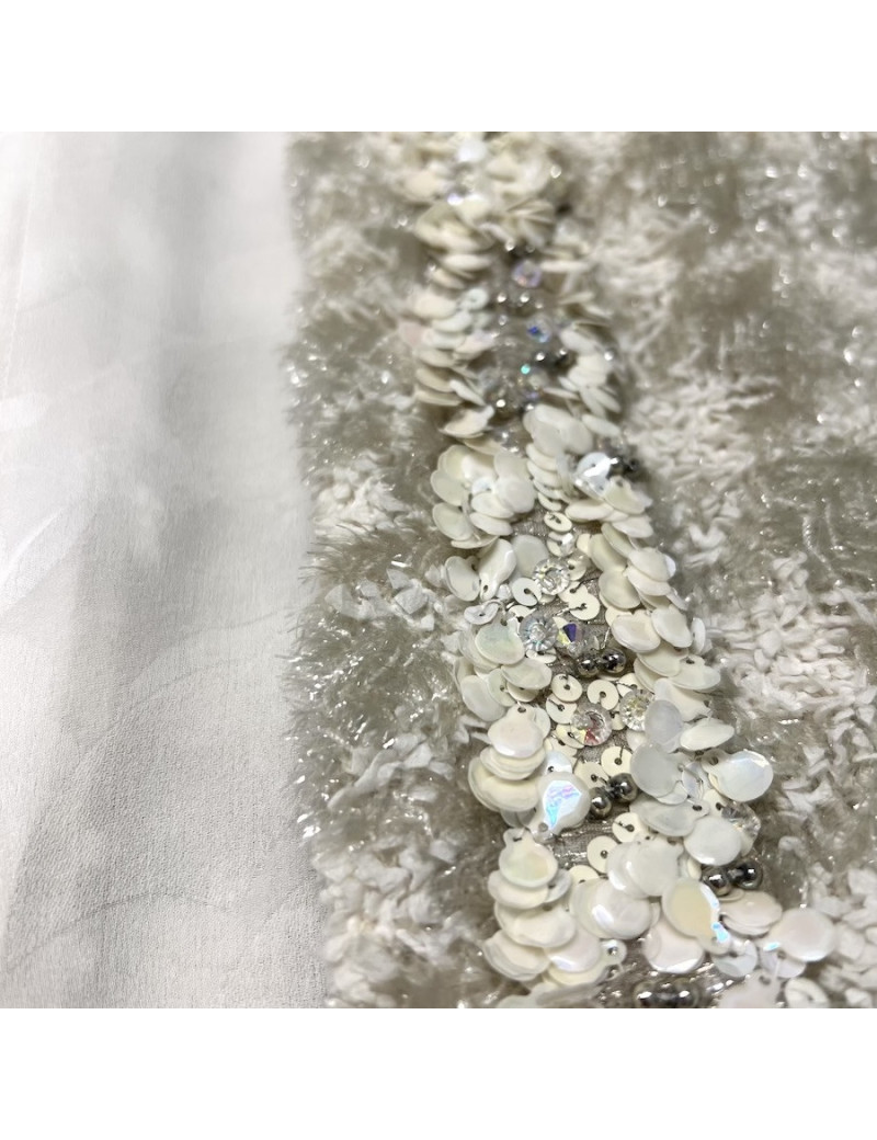 Robe pull T 38 CHANEL laine noire et blanche imprimé géométrique