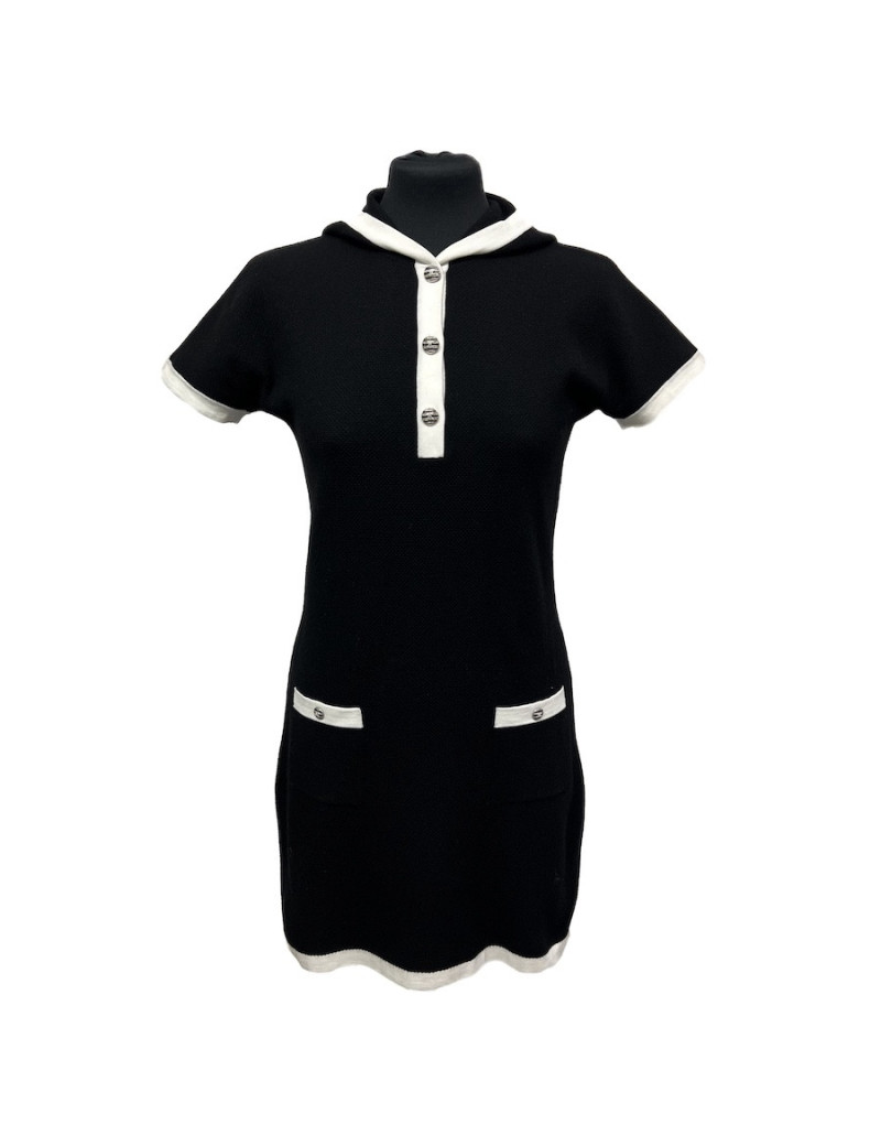 Robe CHANEL T36 cachemire noir