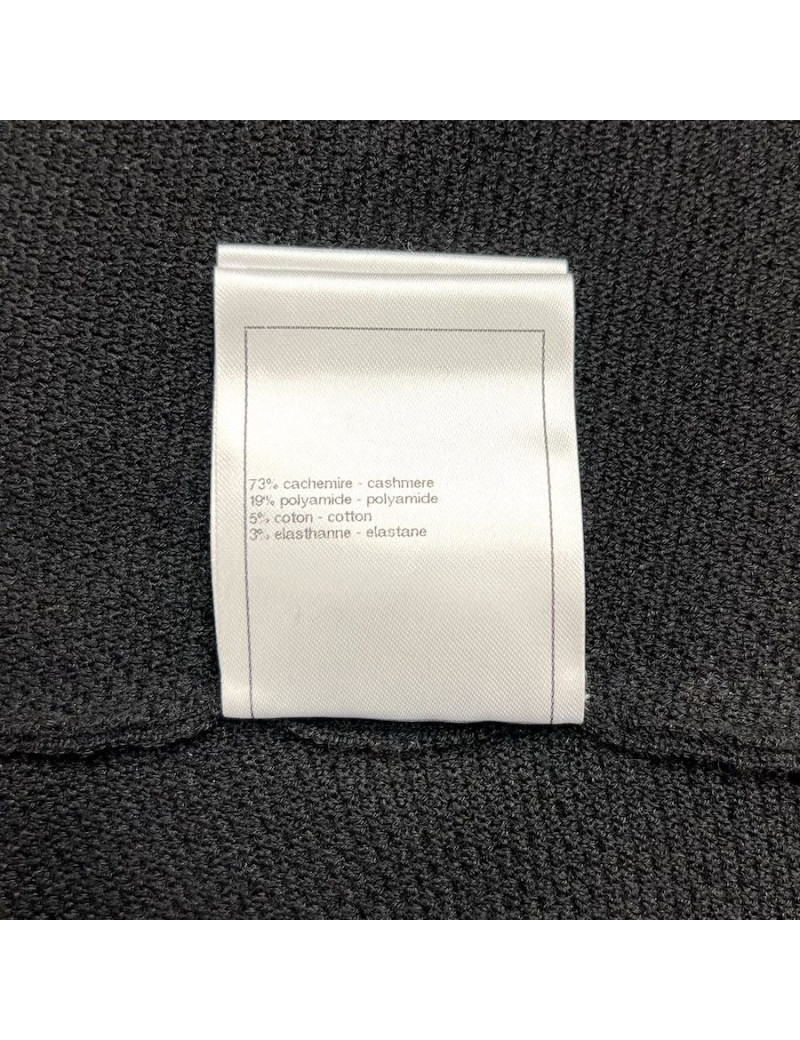 Robe CHANEL T36 cachemire noir