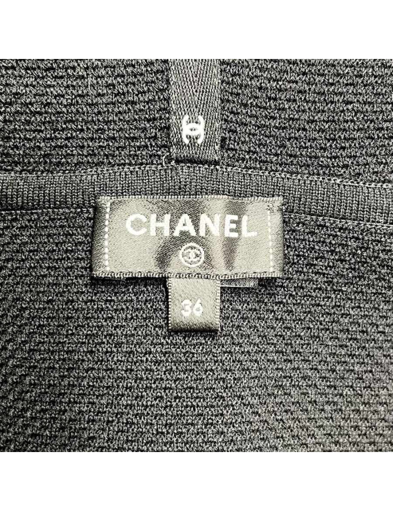 Robe CHANEL T36 cachemire noir