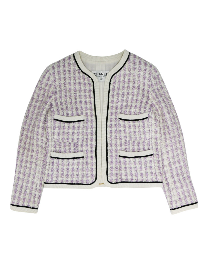 Robe T 38 CHANEL laine imprimé géométrique
