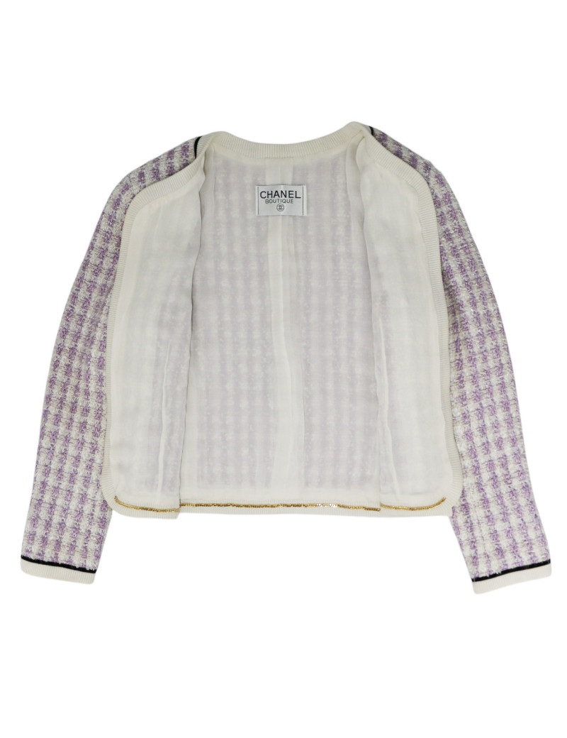 Robe T 38 CHANEL laine imprimé géométrique
