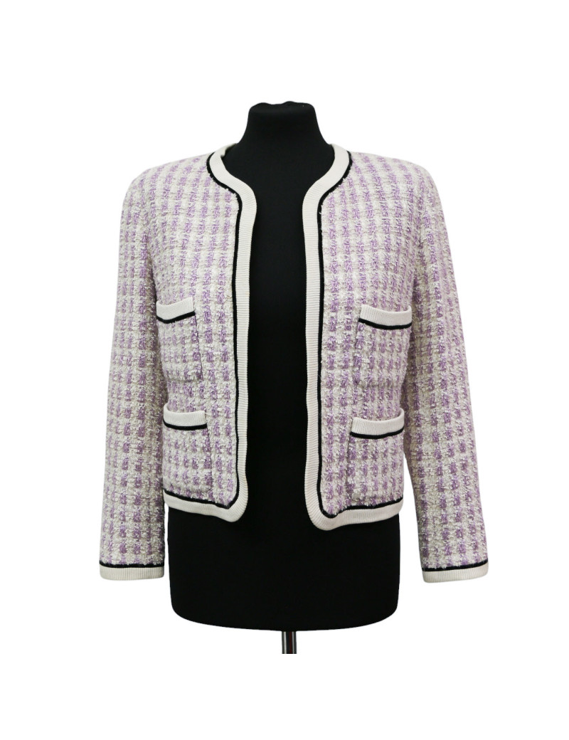 Robe T 38 CHANEL laine imprimé géométrique