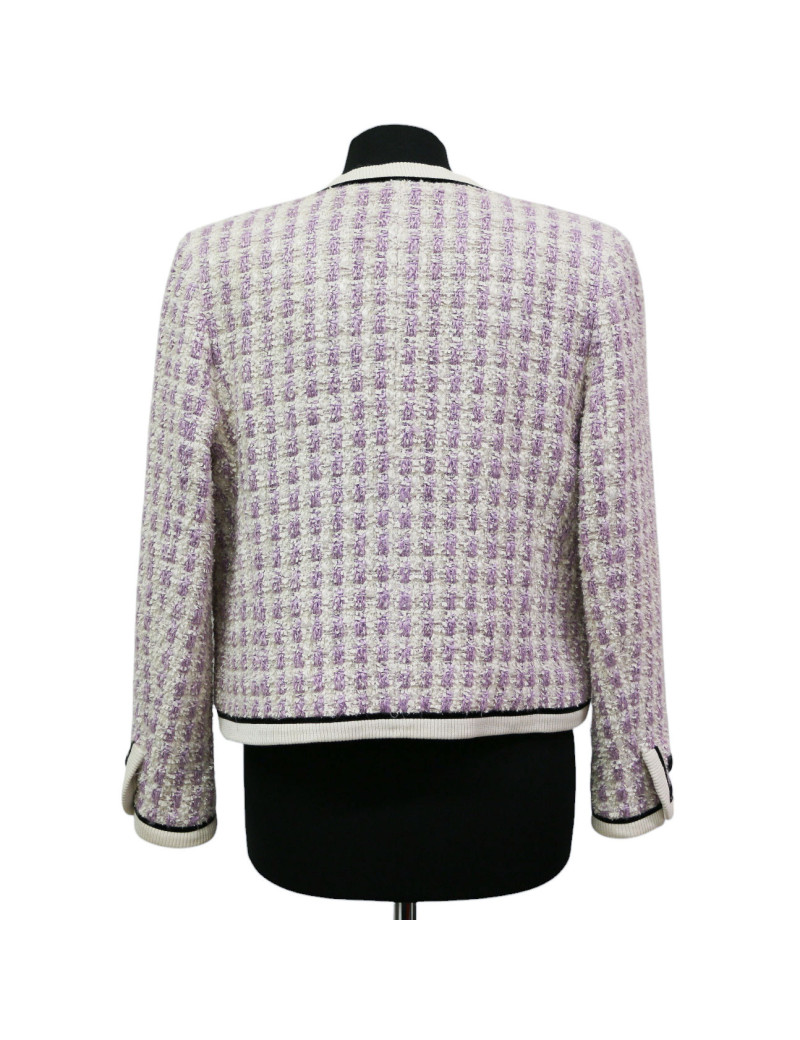 Robe T 38 CHANEL laine imprimé géométrique
