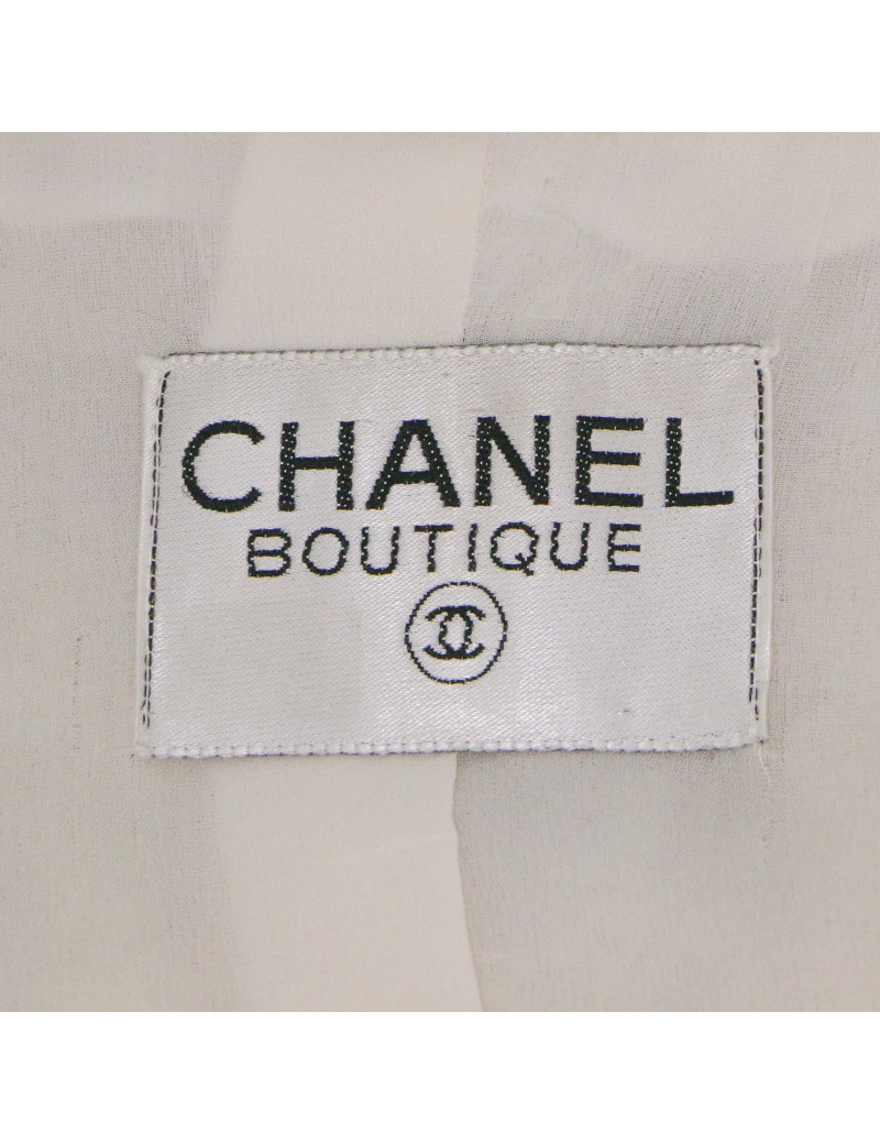 Robe pull T 38 CHANEL laine noire et blanche imprimé géométrique