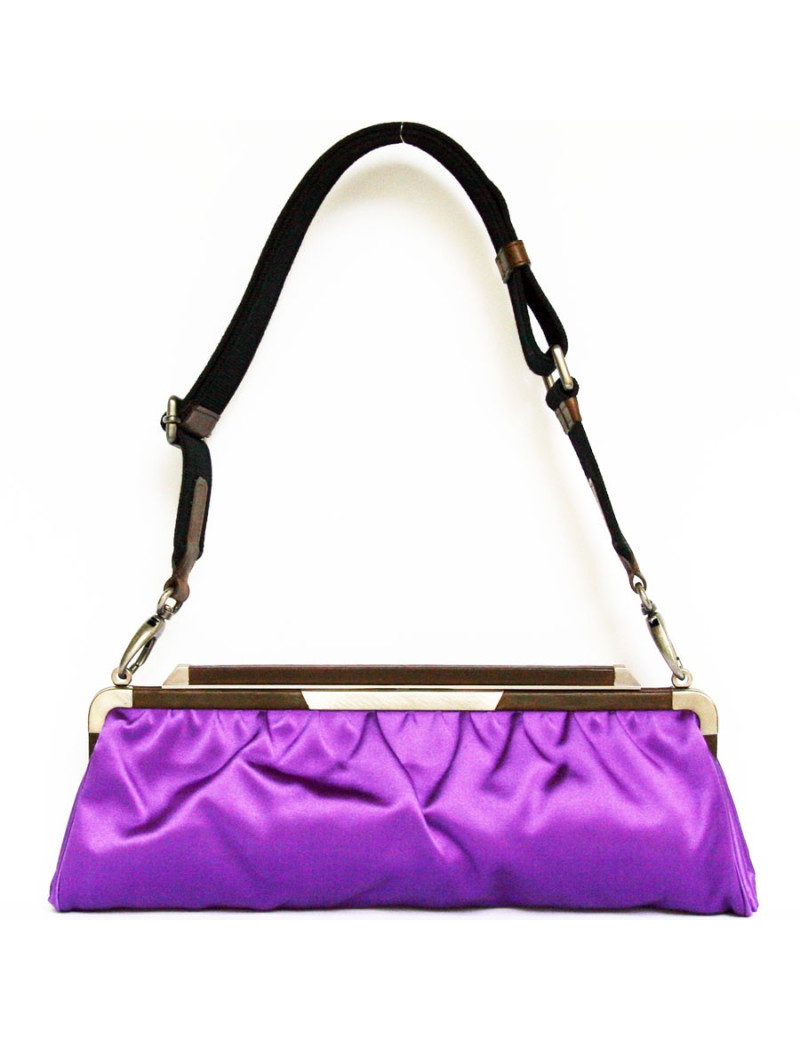 Pochette MARNI en satin violet