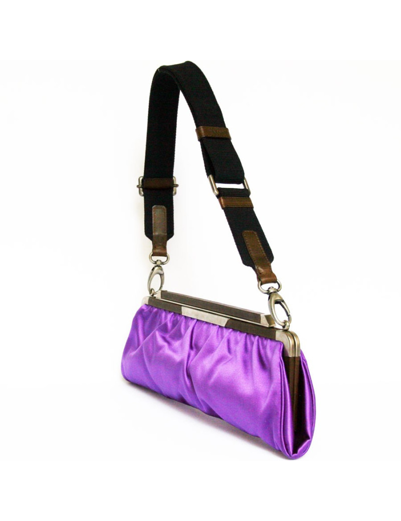 Pochette MARNI en satin violet
