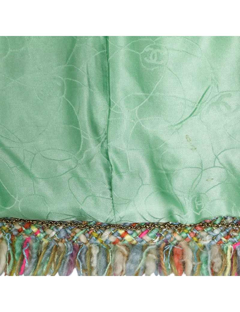 Veste courte tweed vert CHANEL AUtomne 2001