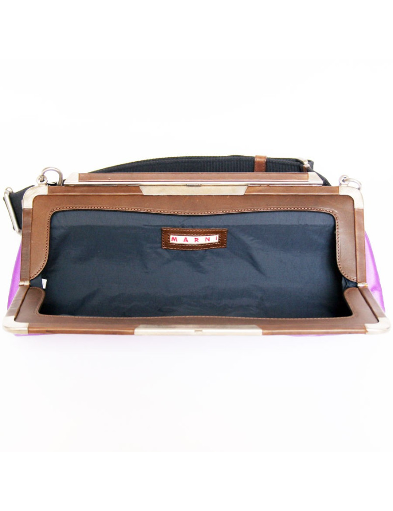 Pochette MARNI en satin violet