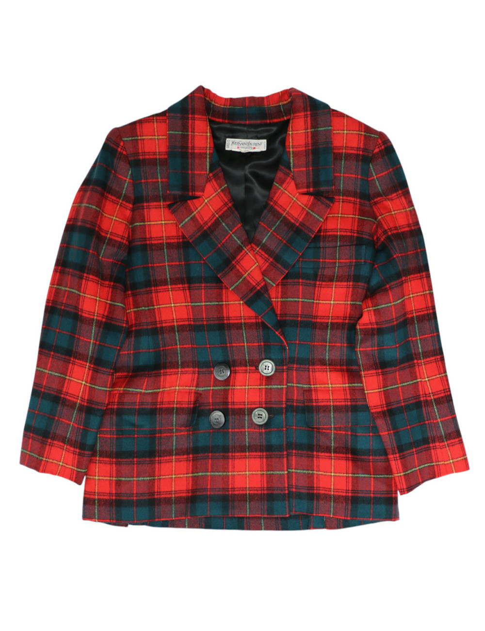 Veste YSL carreaux Vintage