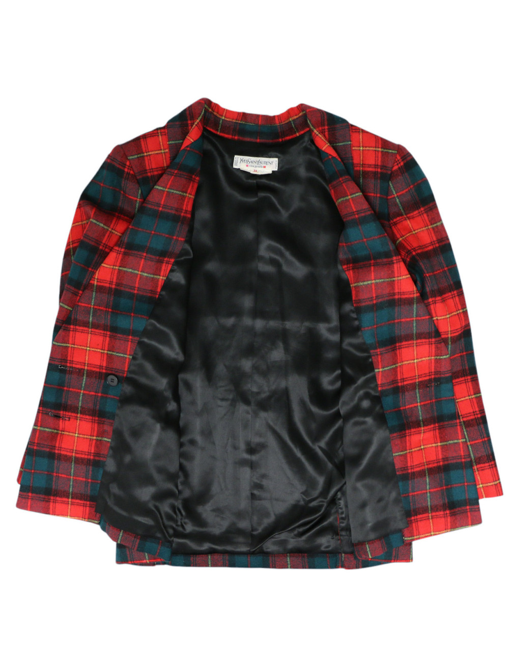 Veste YSL carreaux Vintage