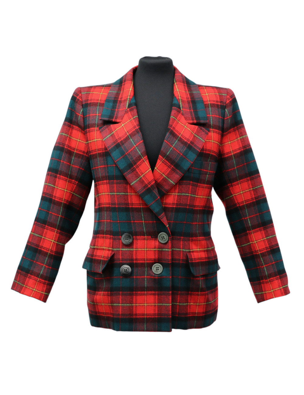 Veste YSL carreaux Vintage