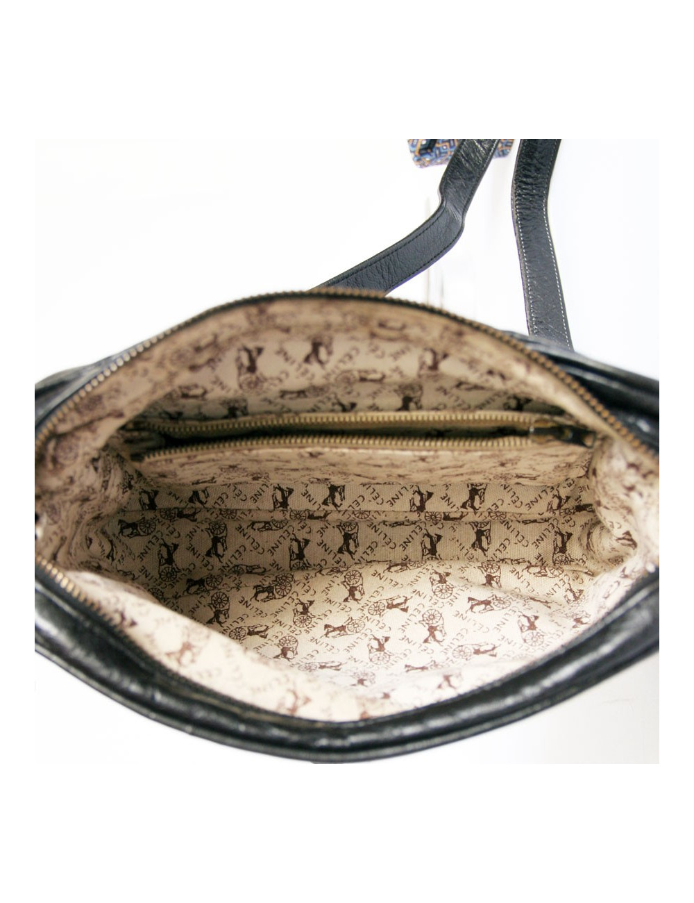 Petit sac CELINE en cuir noir