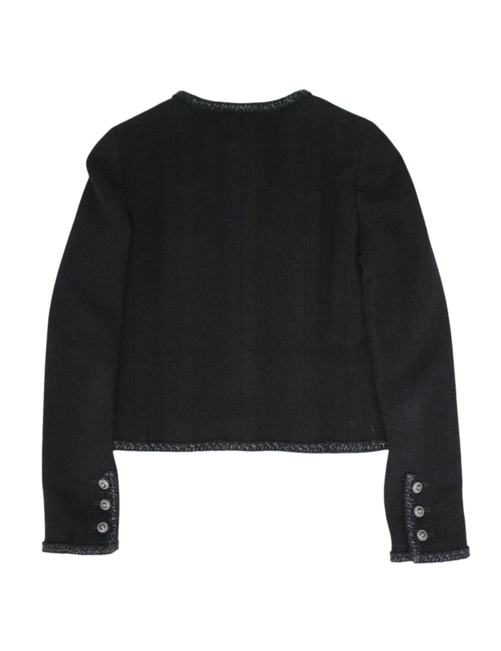 Veste CHANEL T38 tweed noir