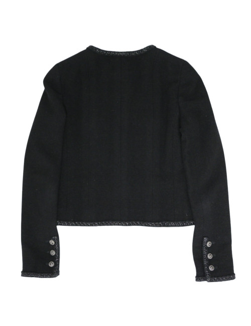 Veste CHANEL T38 tweed noir