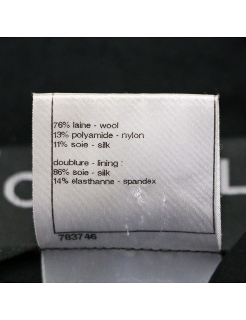 Veste CHANEL T38 tweed noir