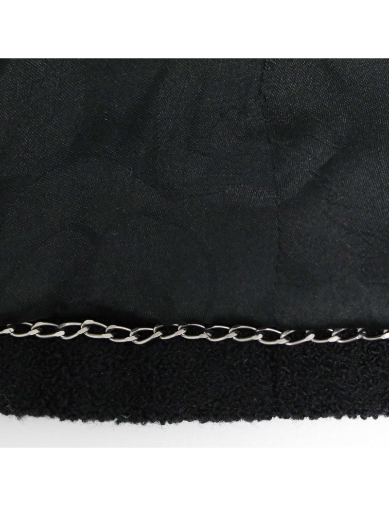 Veste CHANEL T38 tweed noir