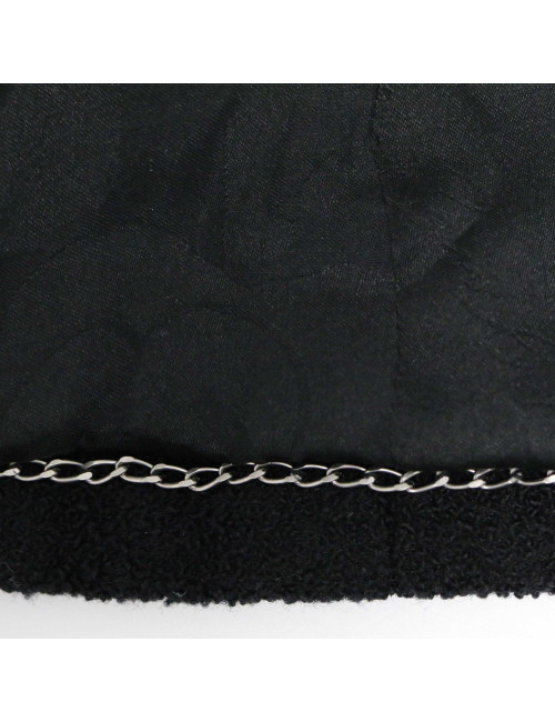 Veste CHANEL T38 tweed noir