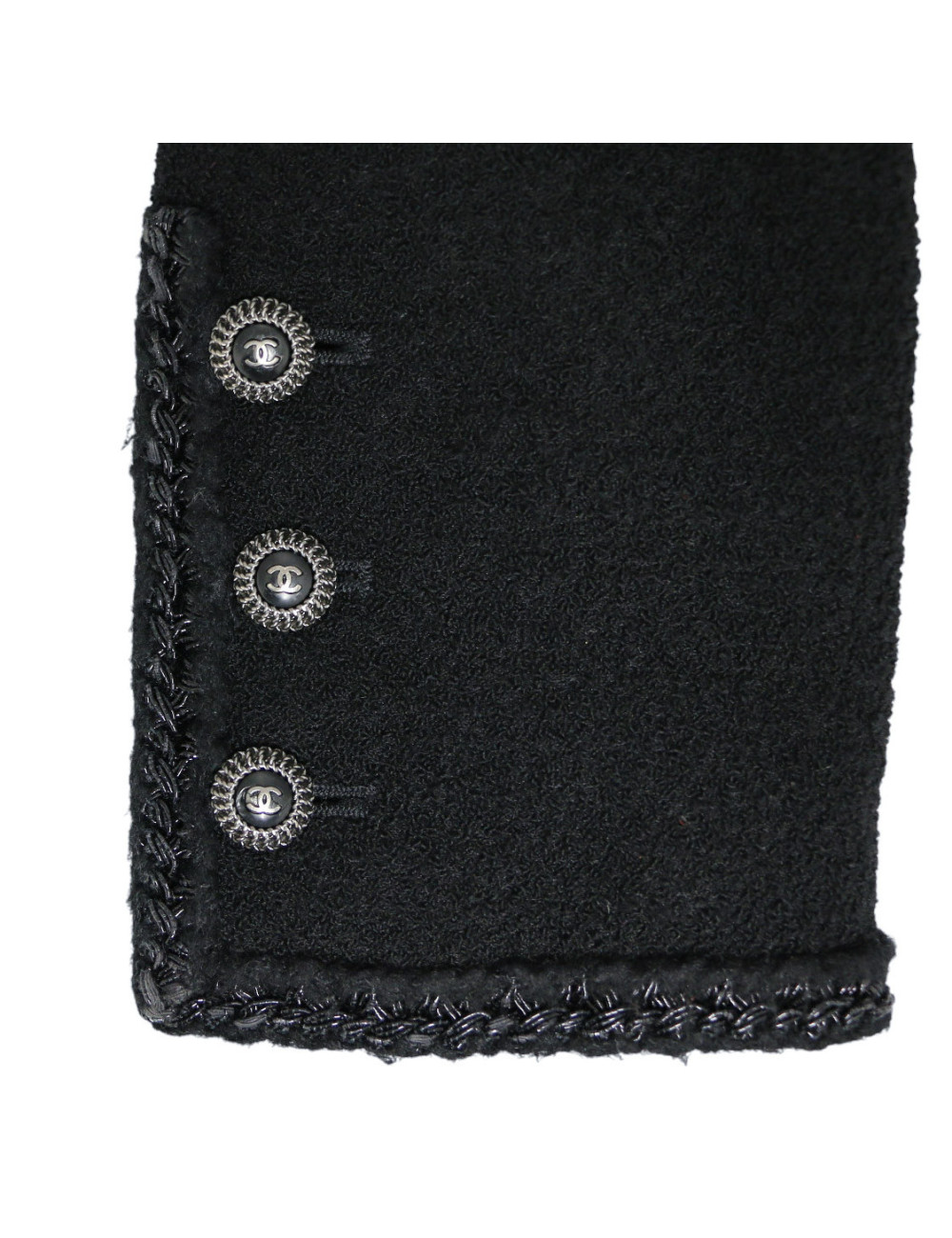 Veste CHANEL T38 tweed noir